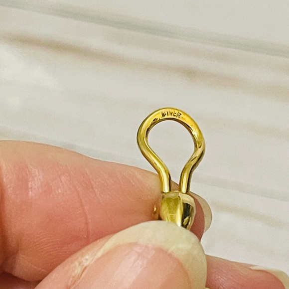 Vintage Ciner  Amber And Gold Tone Clip On Earrings. - Picture 6 of 8